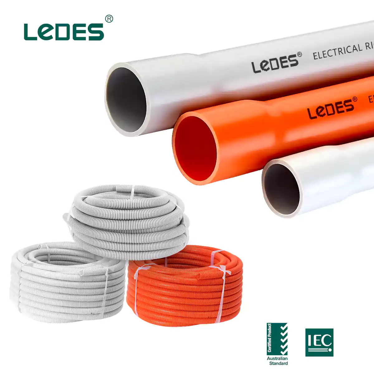 Asnzs 2053 certified pvc conduit and fittings ledes