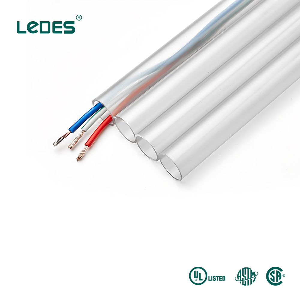 Clear pvc conduit ul listed ledes