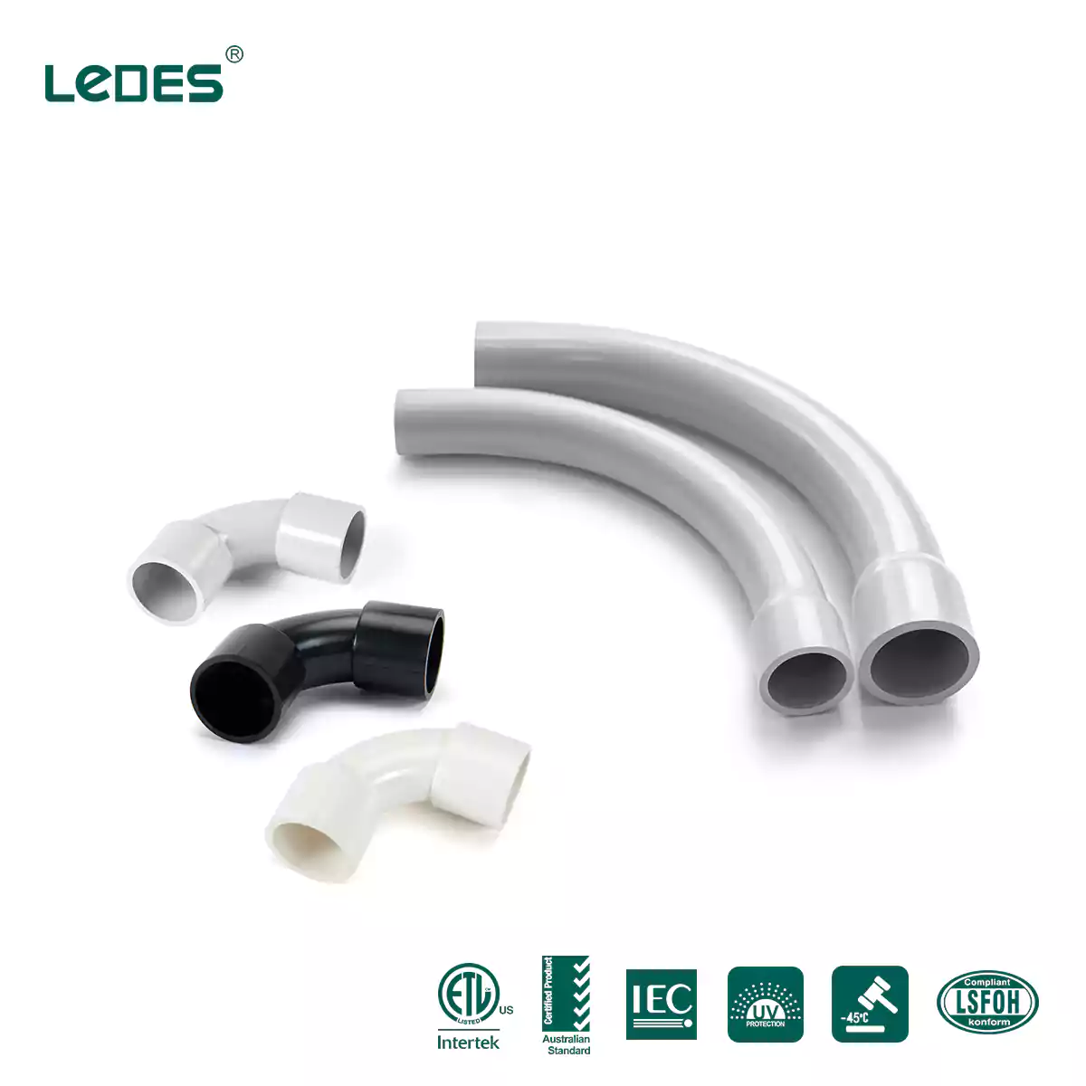 Conduit elbow for pvc electrical pipe etl ul csa iec asnzs certified