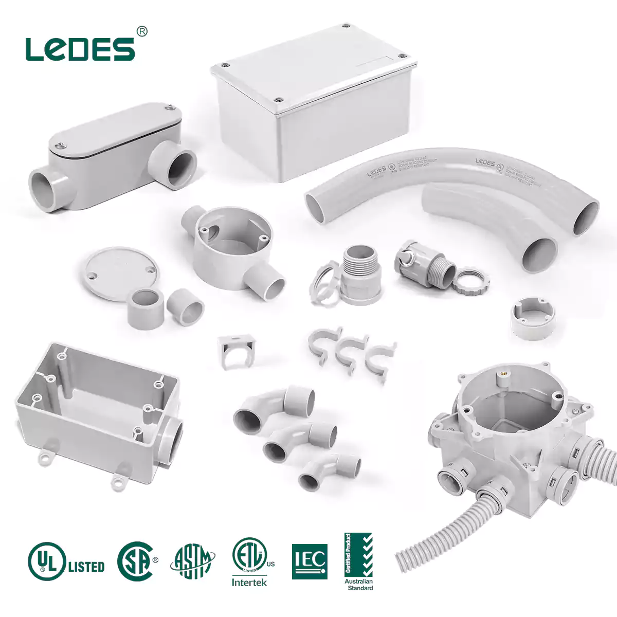 Electrical conduit fittings ul csa astm iec asnzs certified