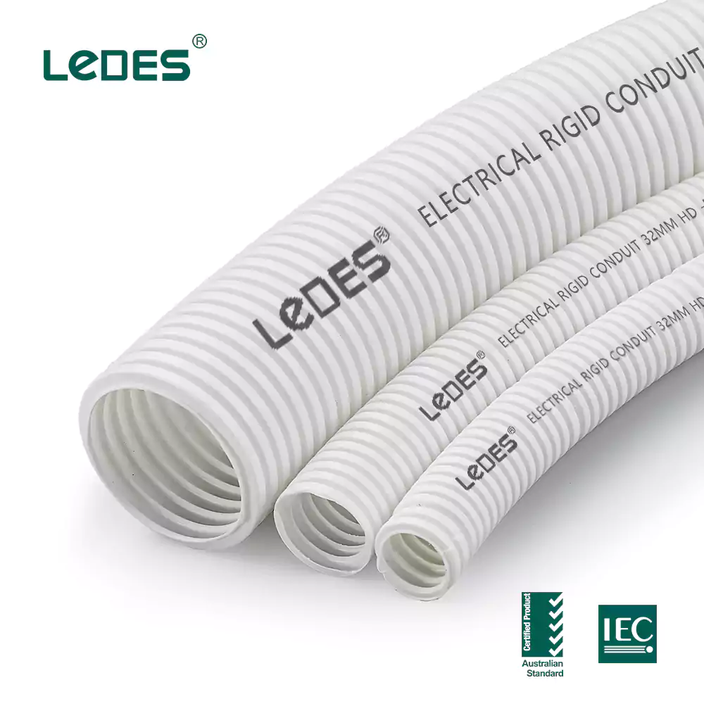 Flexible pvc conduit for communications white