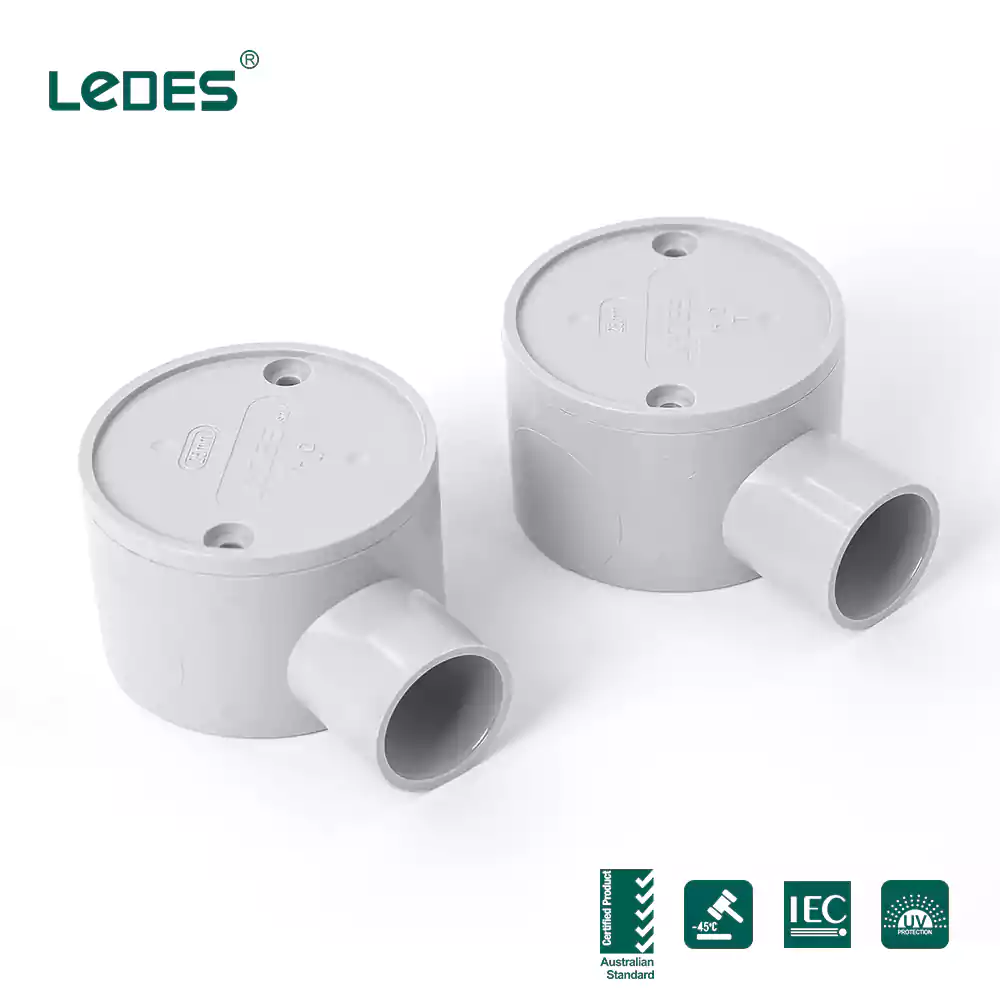 Pvc junction box iec asnzs certified