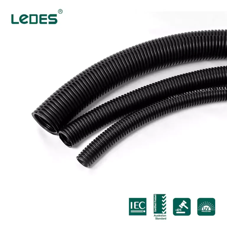 Split corrugated conduit for solar power auto outdoor wire conduit black