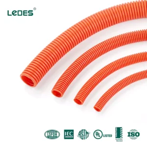 Corrugated flexible conduit orange heavy duty iec asnzs certified