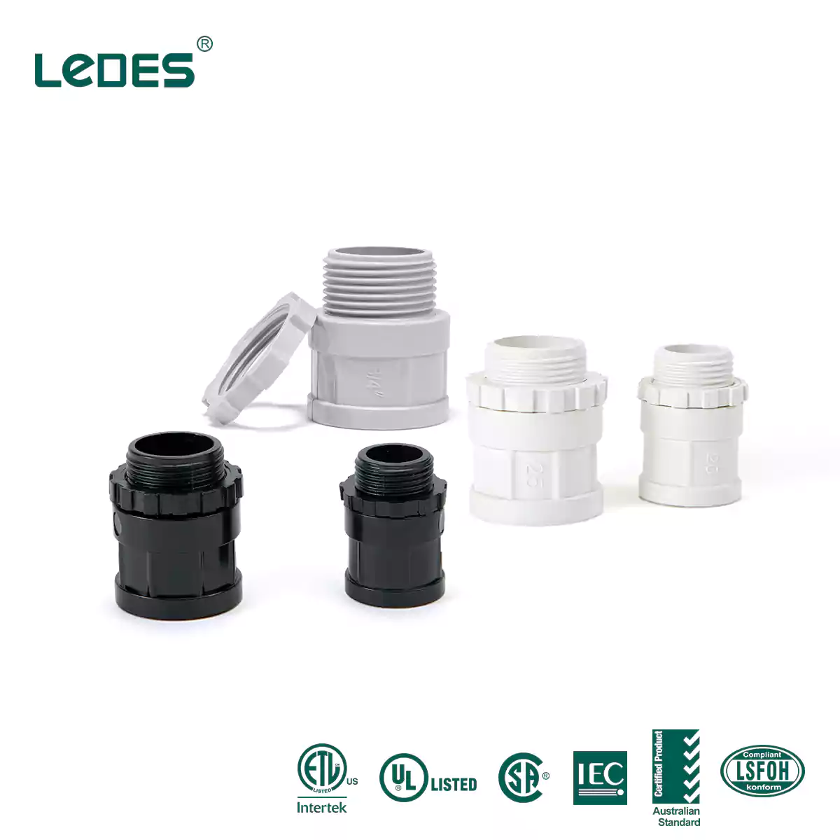 Pvc conduit adapter for electrical etl ul csa iec asnzs certified