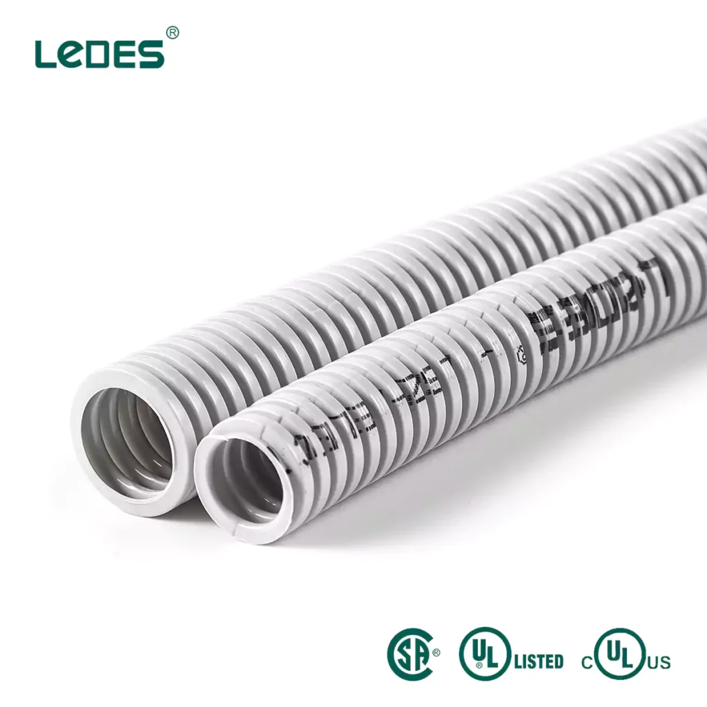 Ledes ent tubing csa certified electrical flexible pipe