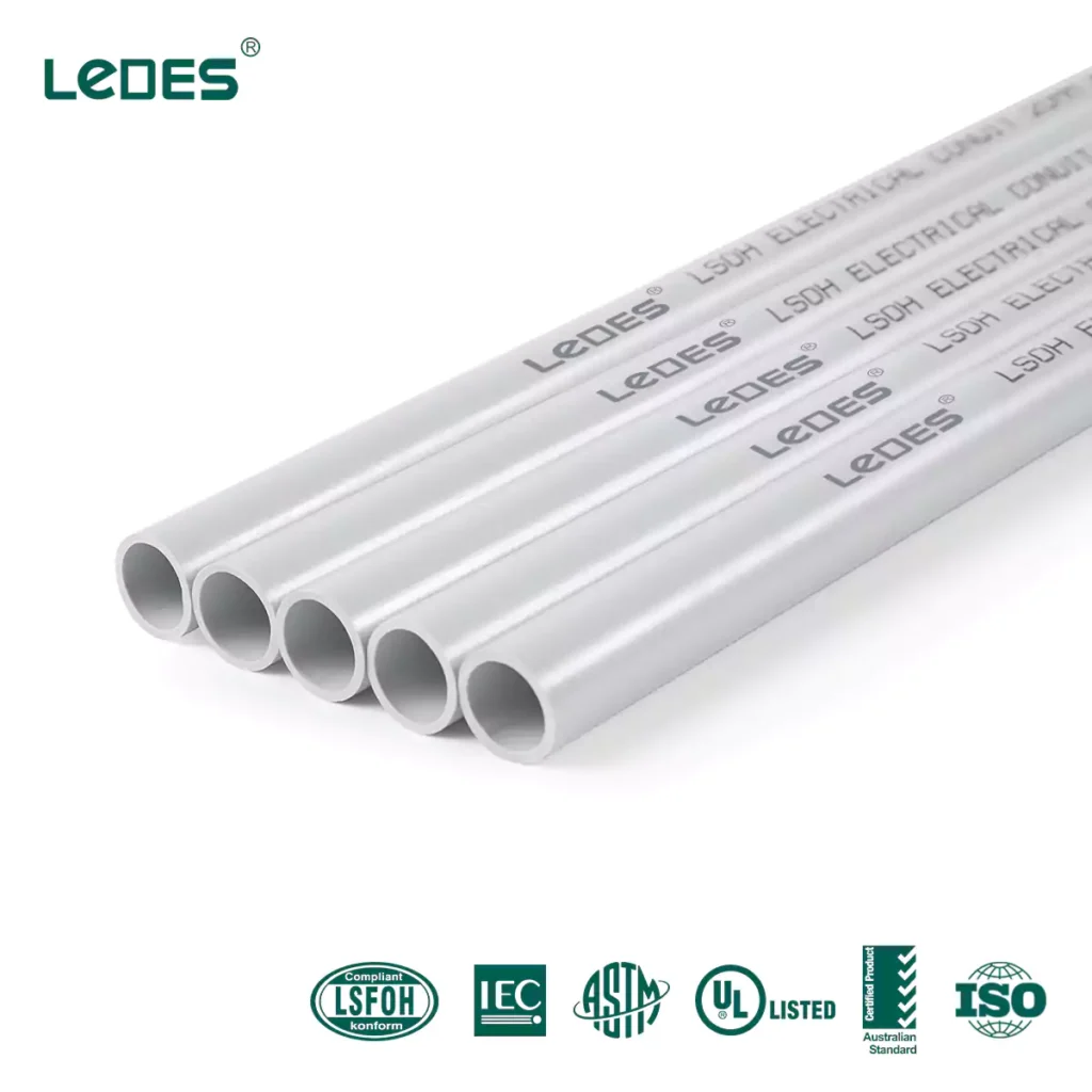 Low smoke zero halogen conduit iec certified pp pe electrical pipe