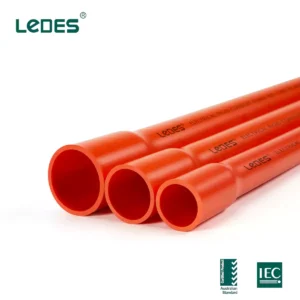 Pvc electrical conduit asnzs certified orange heavy duty