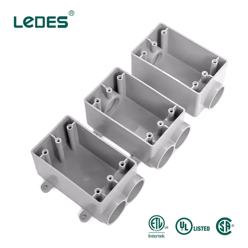 Electrical gang box pvc conduit boxes 1 2 3 4 gangs ul etl listed