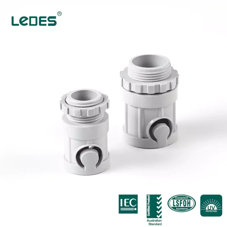 Flexible conduit connector asnzs iec certified electrical fittings
